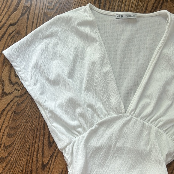 Zara white flowy crop top - Picture 2 of 3